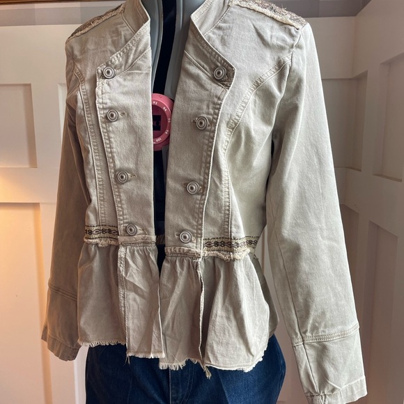 Cream Utility Jacket Size Small - Picture 3 of 9
